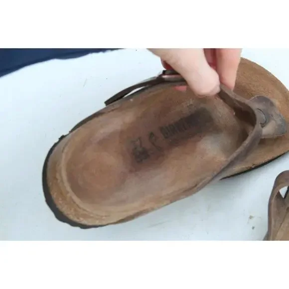 Birkenstock Gizeh Sandals Shoes LEATHER Women's Shoes Thongs Flip Flops 37 / 6 - Picture 5 of 16